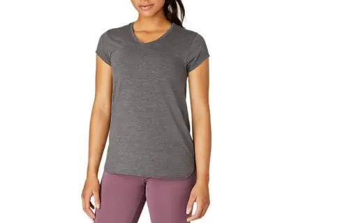 ASICS T Shirts Women's Gray Crew Neck Moderate Other