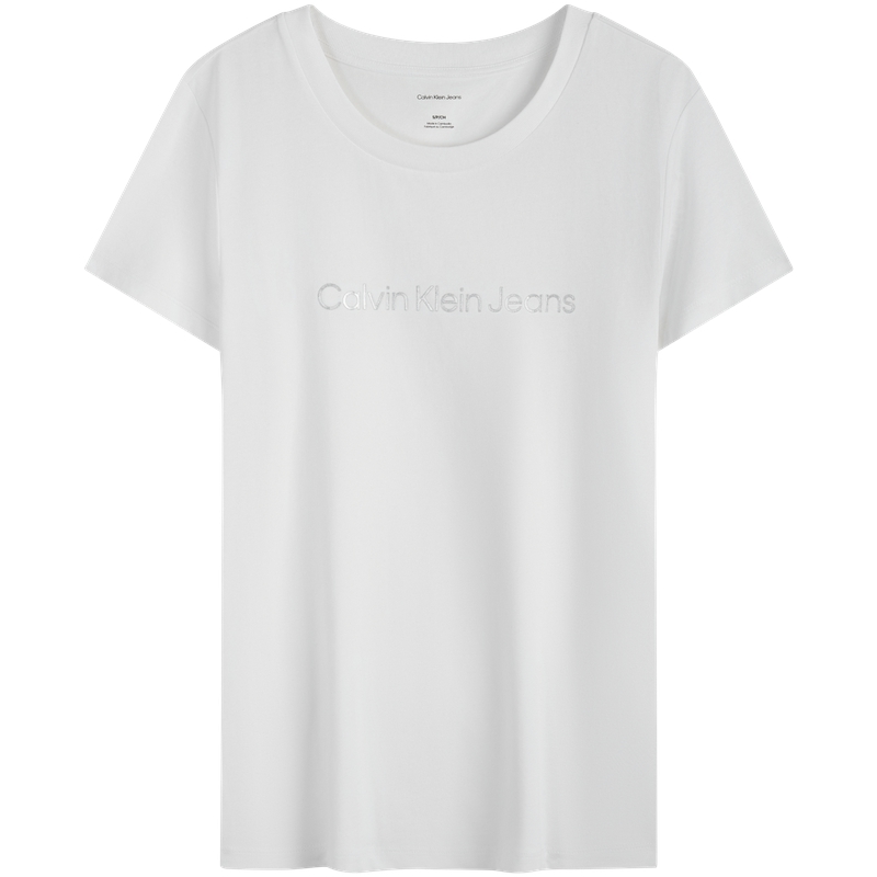 Женская футболка CALVIN KLEIN Slim Knit (белая)