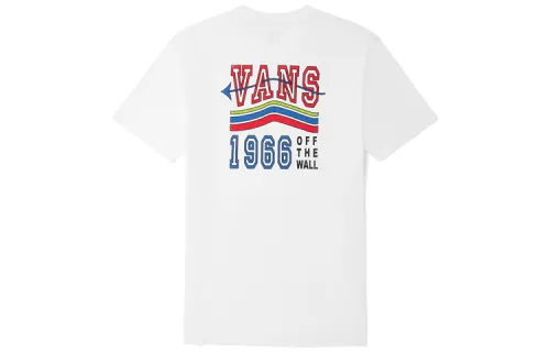 Vans T Shirts Women's White Crew Neck Moderate Straight Fit