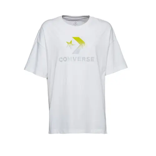 Converse T Shirts Women's White Crew Neck Moderate
