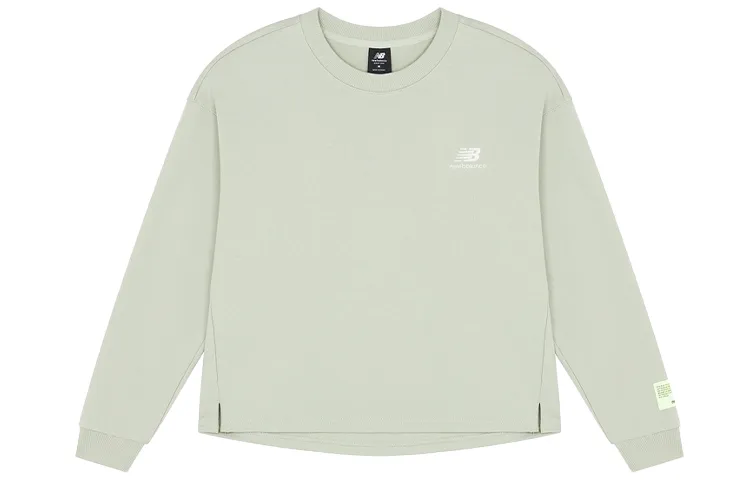 New Balance T-Shirts Women's Light Green Crew Neck Straight Fit