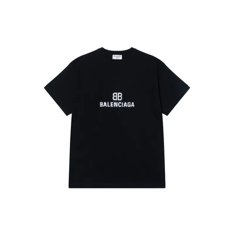 Balenciaga Women'ss Bb Pixel Medium Fit T shirt Black