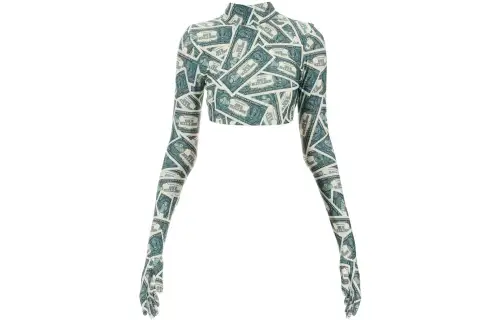 Vetements Money print Crop Top