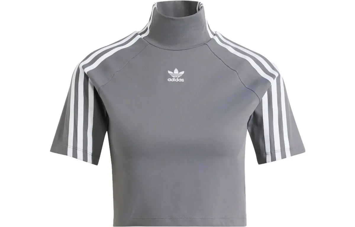 Adidas Originals ILENIUM Raglan Sleeve T Shirt Women's Dark Gray