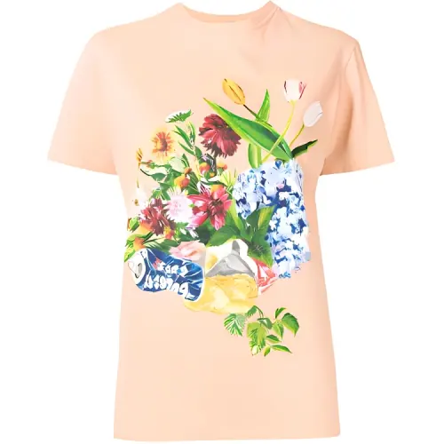 Golden Goose T Shirts Women's Orange Crew Neck Moderate