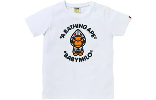 A BATHING APE Shark Series T Shirts Women's Crew Neck Moderate Straight Fit