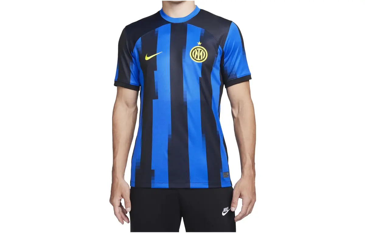 Nike Inter Milan Soccer Jerseys Men's Blue Moderate Straight Fit