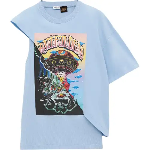 LOEWE x Grateful Dead Paula's Ibiza Drop Shoulder Sleeve T Shirt Women's Blue