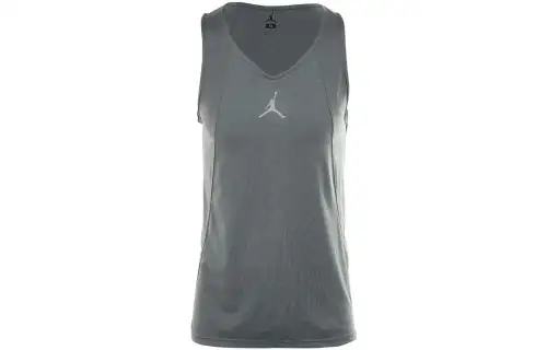 Jordan Flight Rise Basketball Jerseys Men's Gray Moderate Straight Fit