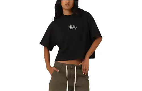 Stussy Drop Shoulder Sleeve T Shirt Women's