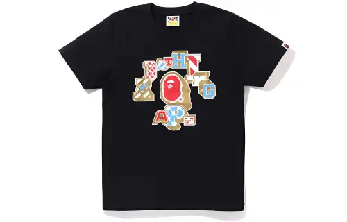 A BATHING APE Head Series T Shirts Women's Crew Neck Moderate Straight Fit