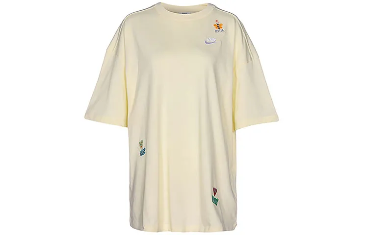 Nike Drop Shoulder Sleeve T Shirt Women's Ecru