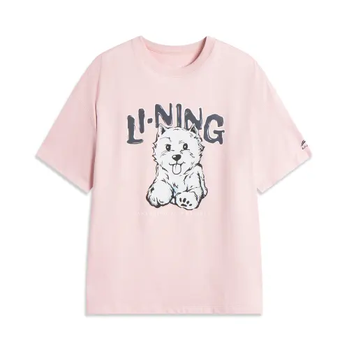 Li Ning Sports Life Collection T Shirt Women's Light Blush Pink