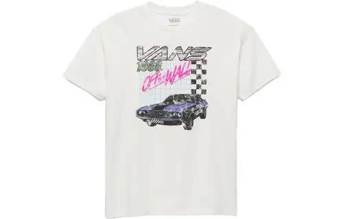 Vans SPEEDWAY T Shirts Women's White Crew Neck Moderate Other