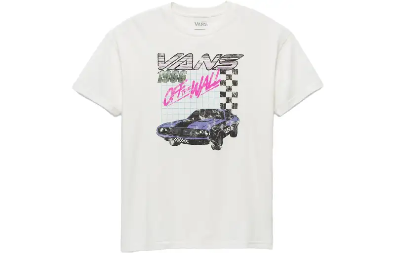 Vans SPEEDWAY T Shirts Women's White Crew Neck Moderate Other