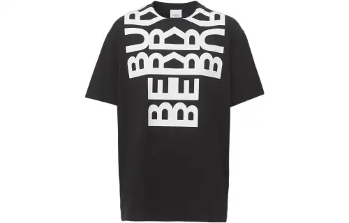 Burberry SS22 Drop Shoulder Sleeve T Shirt Women's Black