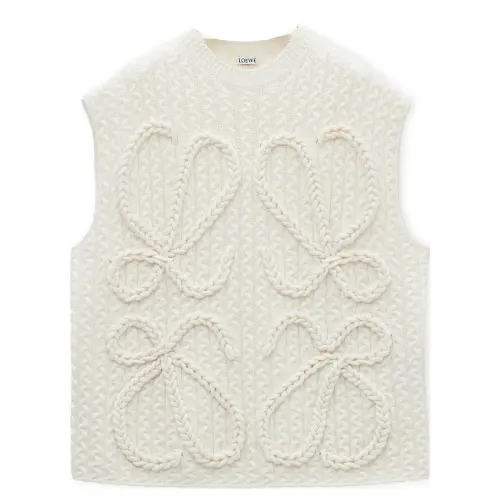 LOEWE Monogram Embroidered Knitted Vest