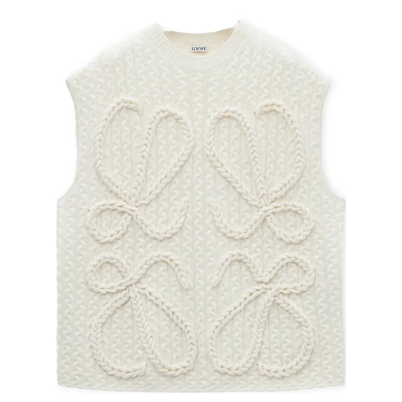 LOEWE Monogram Embroidered Knitted Vest