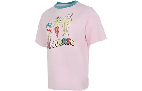 Converse Set in Sleeve T Shirt Women's Pink