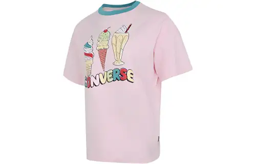 Converse Set in Sleeve T Shirt Women's Pink