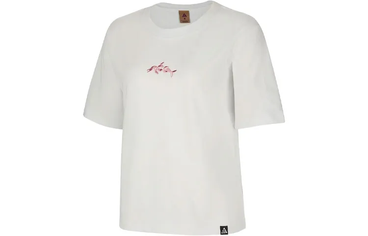 Nike ACG T-Shirts Women's White Crew Neck Moderate Straight Fit