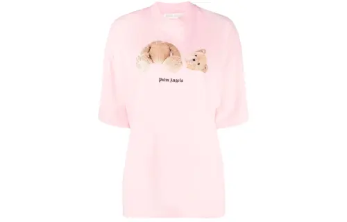 PALM ANGELS Women'ss Bear Loose T Shirt Almond Blossom/Brown