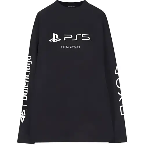 Balenciaga Playstation Boxy Long Sleeve Tee 'Black/White'