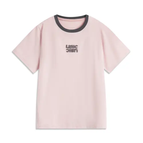 Li Ning Sports Life Collection T Shirt Women's Light Blush Pink