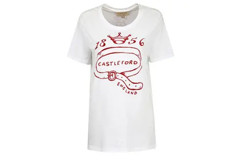 Burberry T Shirts Women's White Crew Neck Moderate
