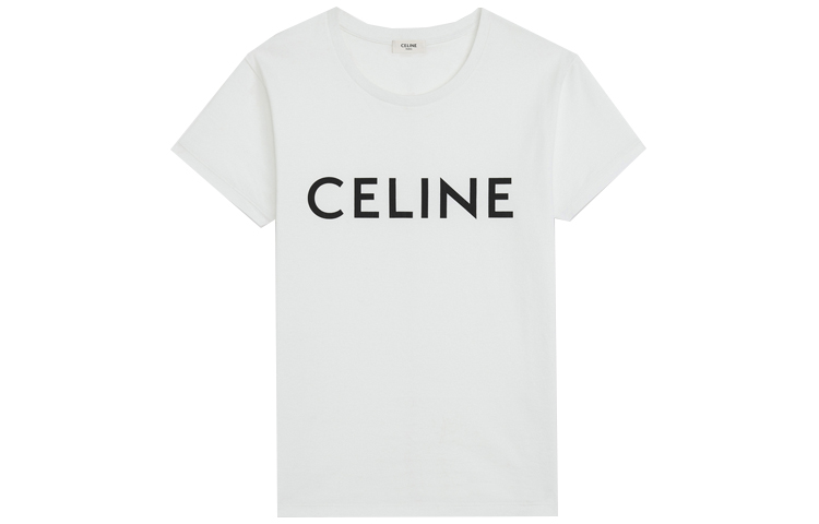 Женская футболка CELINE с надписью (белая)