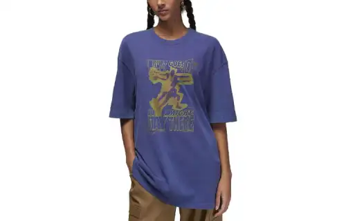 Jordan Drop Shoulder Sleeve T Shirt Women's Sky Purple