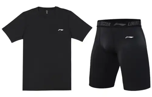 Li Ning Fitness Sets Men's Crew Neck Moderate