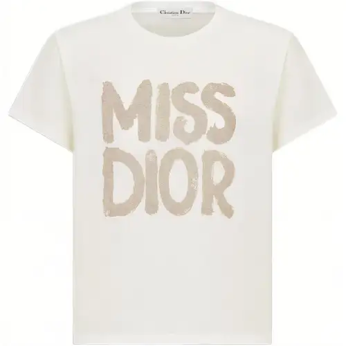 DIOR T Shirts Women's White Crew Neck