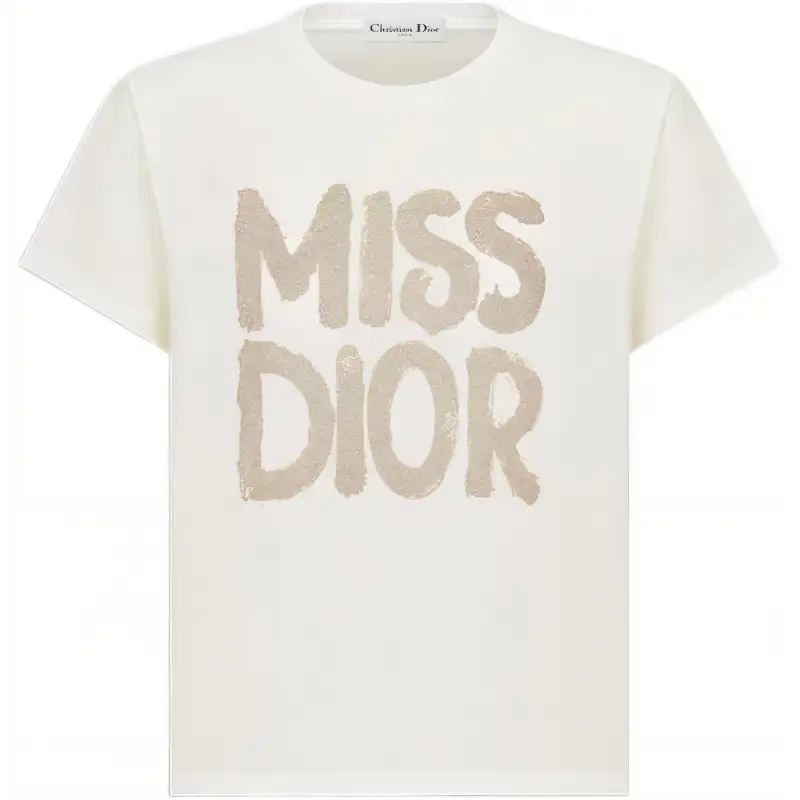 DIOR T Shirts Women's White Crew Neck