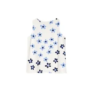 UNIQLO X Marimekko Tank Tops Women's Ecru Crew Neck Moderate Straight Fit