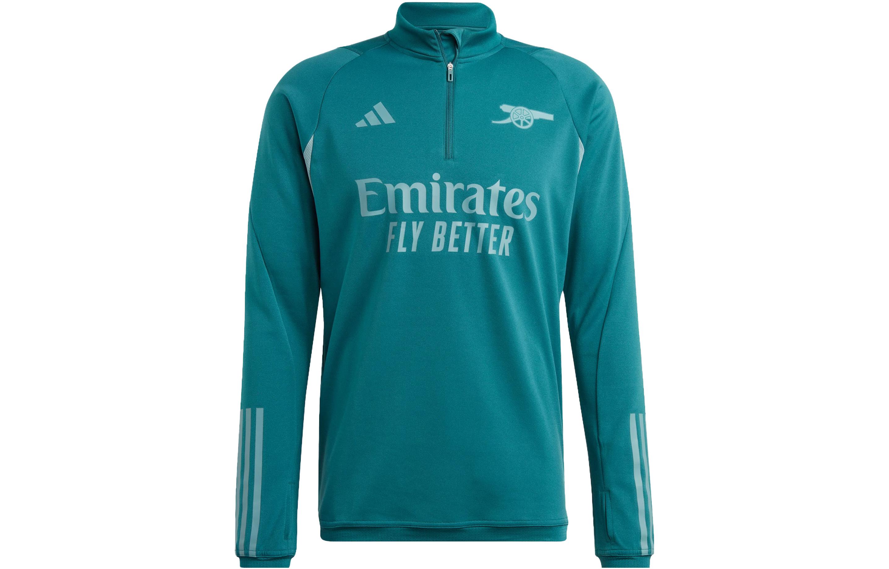 Adidas Arsenal Tiro 23 Training Top letter print Arsenal quick-drying training sports long-sleeved football jersey for men, rich green