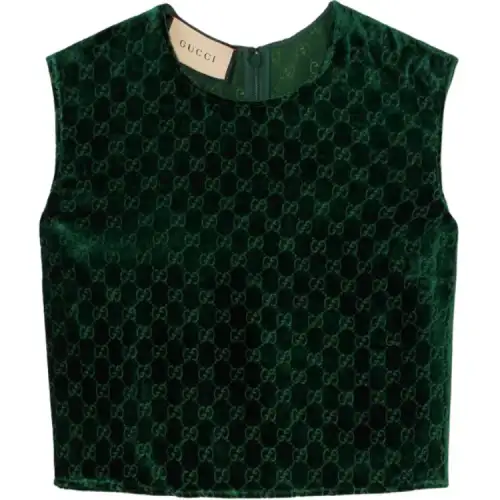 Gucci Gg Supreme velvet tank top