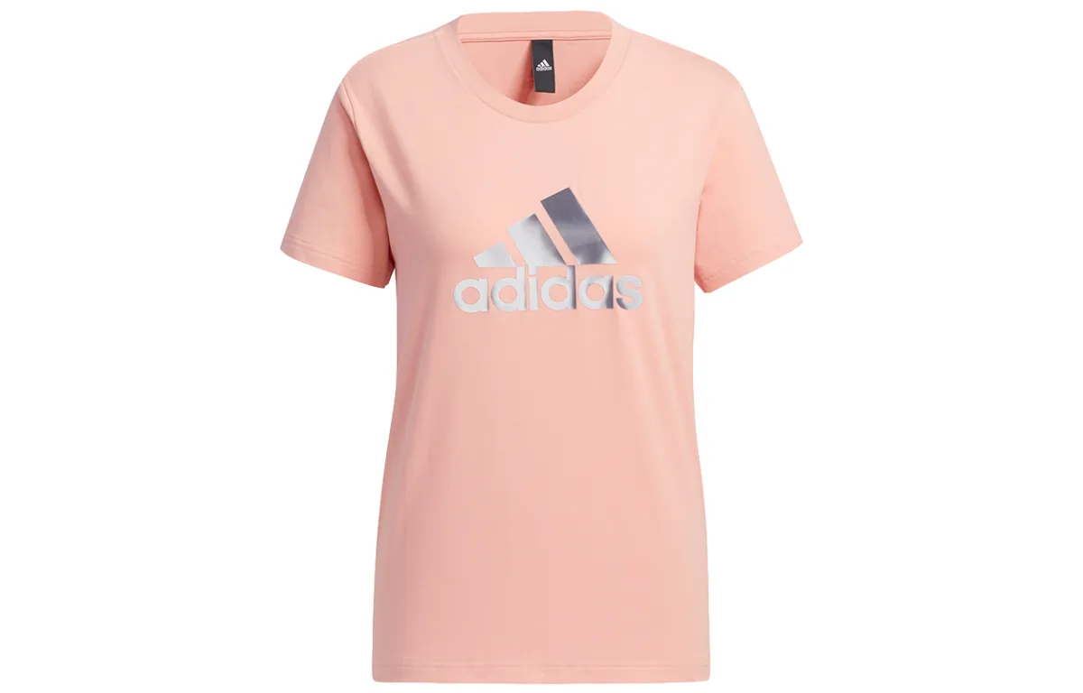 Adidas Set in Sleeve T Shirt Women's Pink