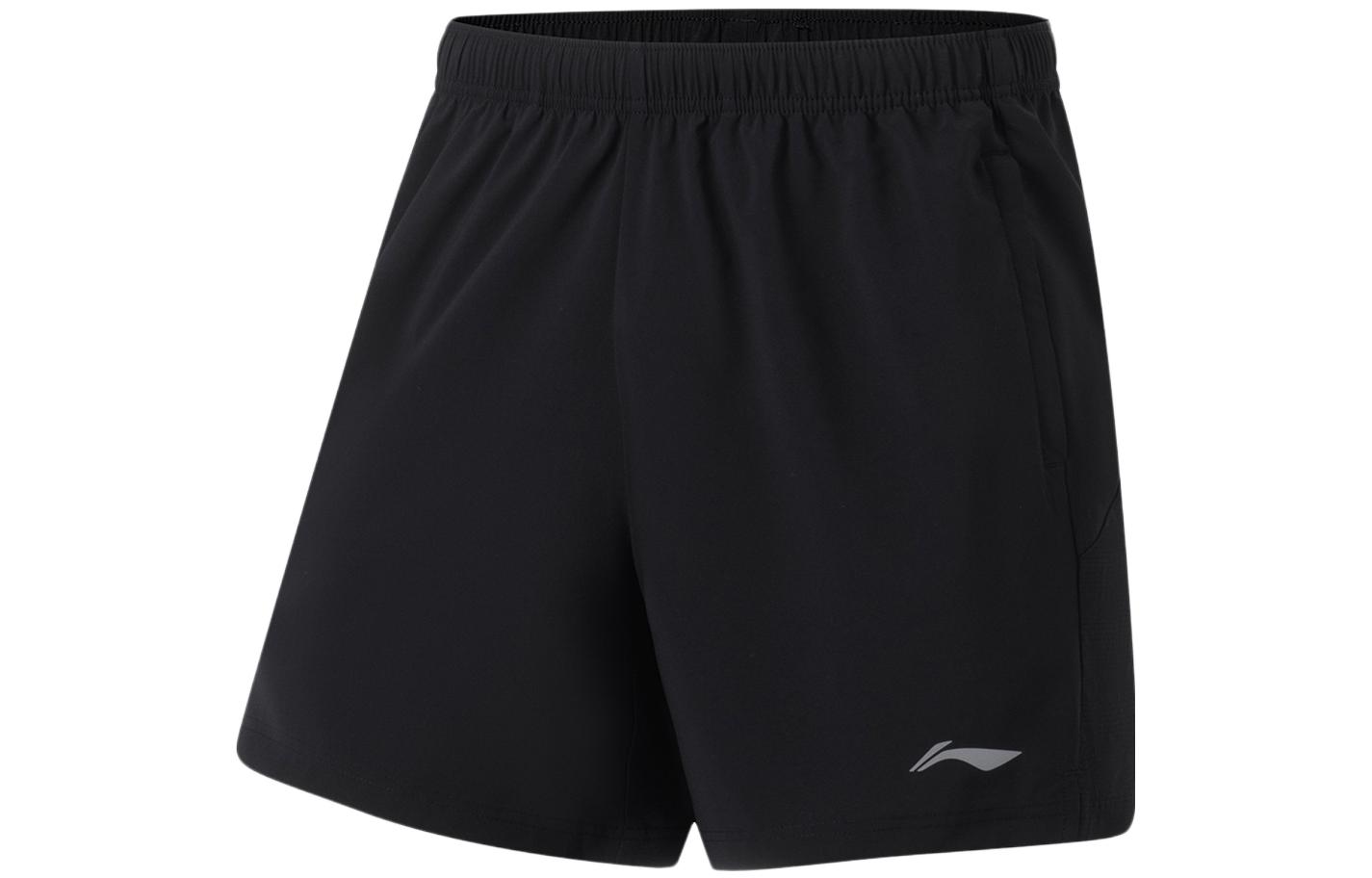 Li Ning, quick dry breathable sports black shorts for gym