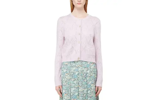 GUCCI Crop Tops Women's Pink Crew Neck Moderate