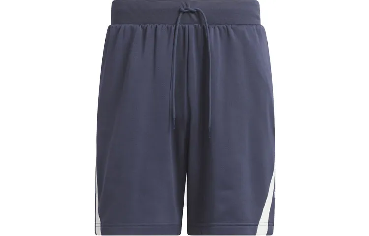Adidas Sports Shorts Men's Marine Blue Moderate Straight Fit Pants