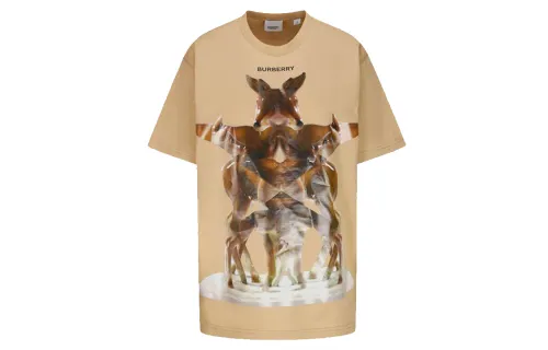 Burberry Drop Shoulder Sleeve T Shirt Women's Tawny