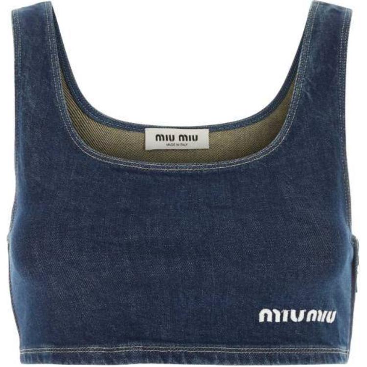 Женская майка MIU MIU (синяя)