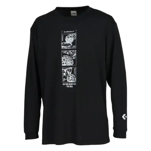 Converse T Shirts Unisex Black Crew Neck Moderate