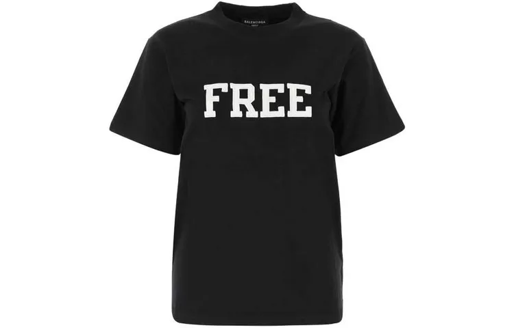 Balenciaga T Shirt Women's Regular Fit Black