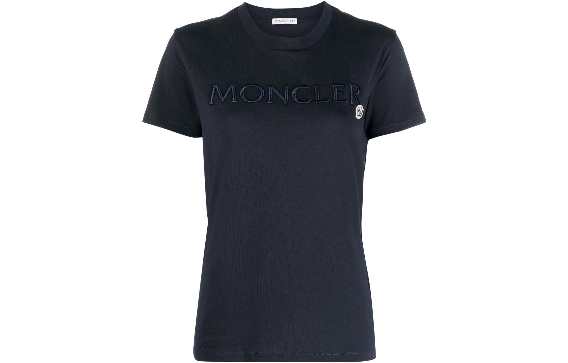 Женская футболка Moncler FW23 (военно-морская синяя)