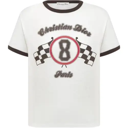Christian DIOR Logo Printed Crewneck T Shirt