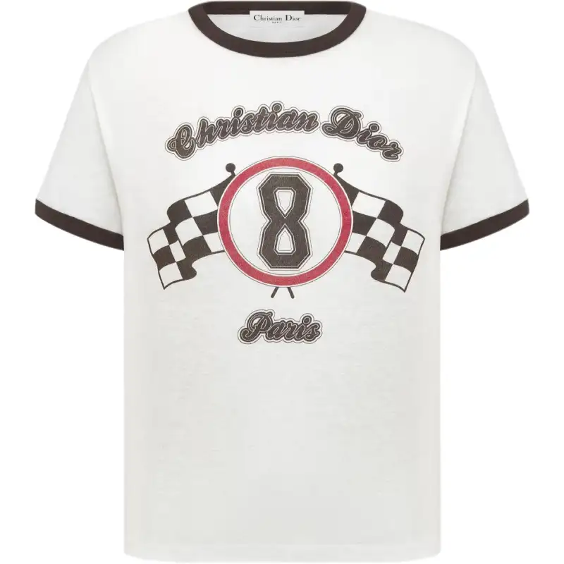 Christian DIOR Logo Printed Crewneck T Shirt