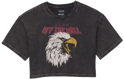 Vans LANDING PARTY T Shirts Women's Black Crew Neck Moderate Other