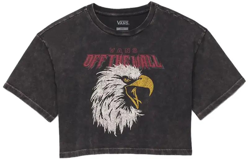 Vans LANDING PARTY T Shirts Women's Black Crew Neck Moderate Other